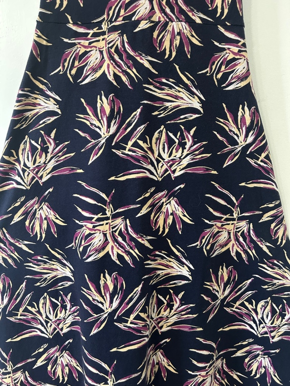 Pact Organic Cotton Dress Size S Navy Floral Midi Tank Resortwear Boat - Picture 2 of 15
